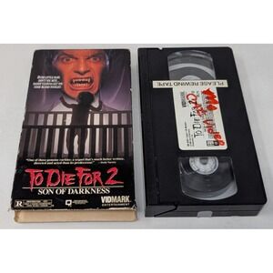 To Die For 2 Son of Darkness VHS 1991 Classic Vampire Horror Ex-rental VTG